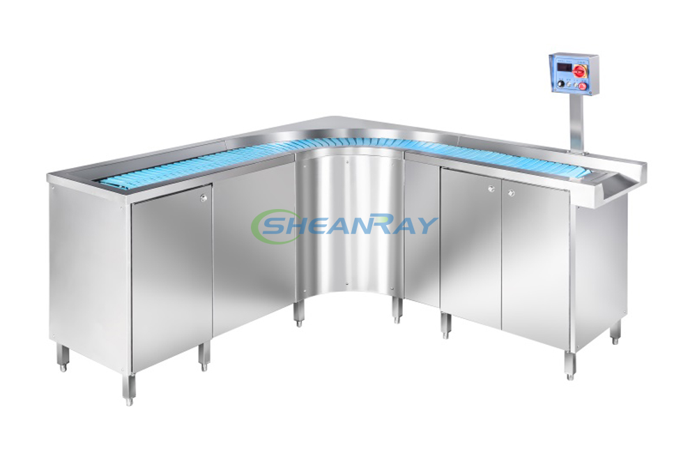 Slat belt-type tableware conveyor